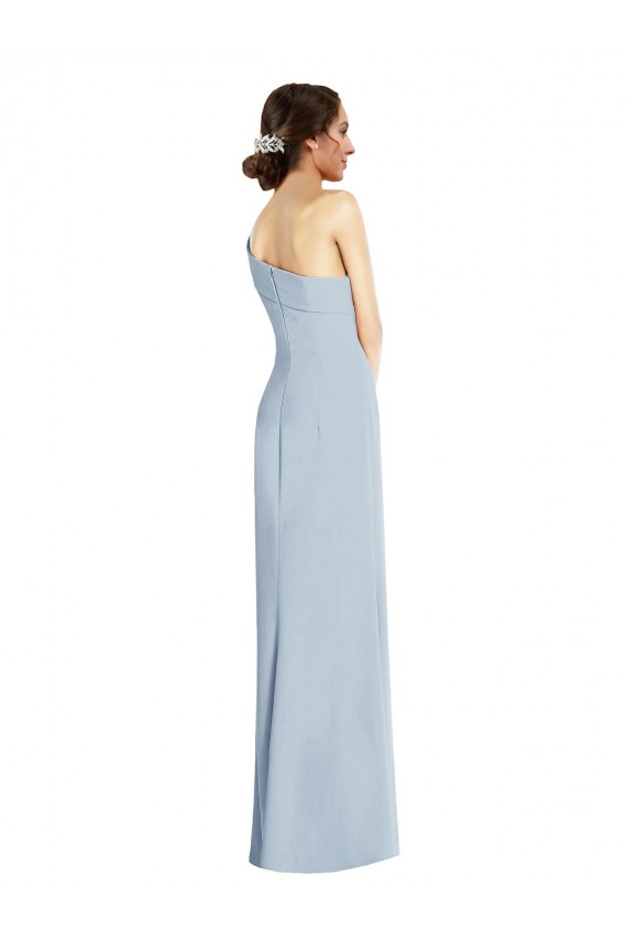 Best Stretch Crepe Long Off the Shoulder Light Sky Blue Trumpet Prom Dress Canada