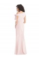 Best Stretch Crepe Long Off the Shoulder Pink Trumpet Prom Dress Canada