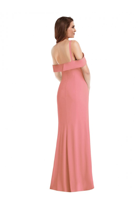 Best Stretch Crepe Low Back Long One Shoulder Trumpet Prom Dress Canada