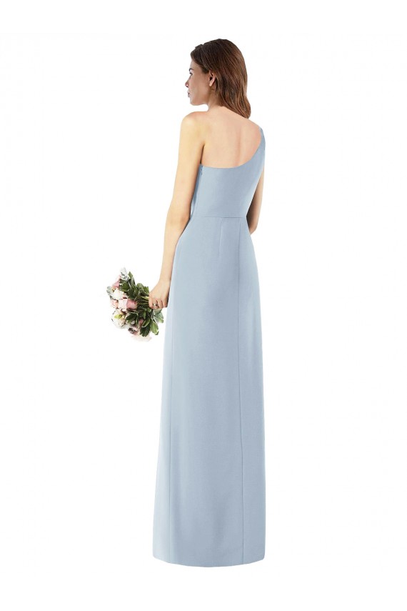 Best Stretch Crepe Long One Shoulder Trumpet Front Slit Prom Dress Canada