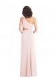 Best Stretch Crepe Long One Shoulder Pink Trumpet Prom Dress Canada