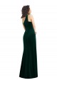 Best Stretch Velvet Long One Shoulder Trumpet Front Slit Prom Dress Canada