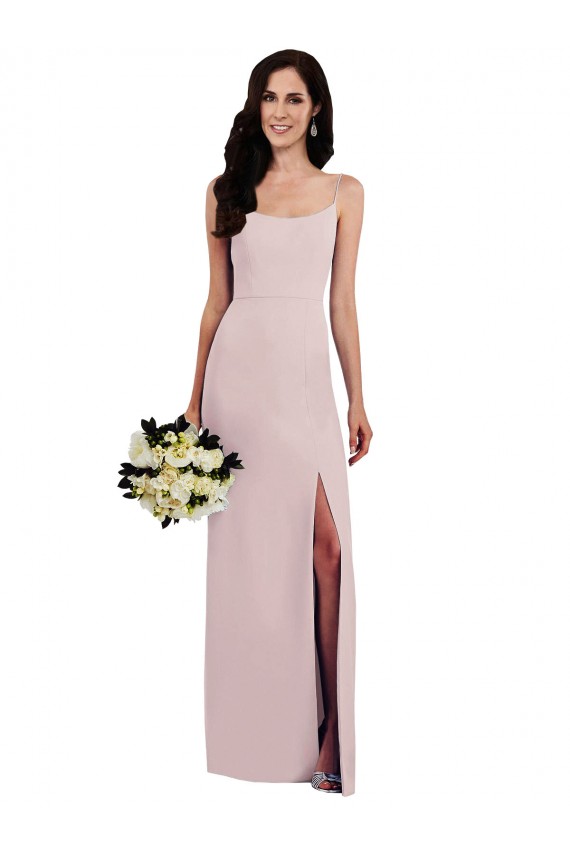 Best Stretch Crepe Long Spaghetti Straps Trumpet Prom Dresses Canada
