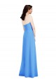 Best Stretch Crepe Low Back Long Strapless Peacock Blue Trumpet Prom Dress Canada