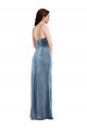 Best Stretch Velvet Low Back Long Spaghetti Straps Trumpet Prom Dress Canada