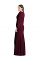Best Stretch Crepe Long V-Neck Trumpet Prom Dress Canada