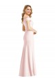 Best Stretch Crepe Long V-Neck Trumpet Front Slit Prom Dress Canada